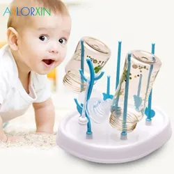 11.11 Baby Bottle Drying Rack Baby Feeding Bottles Cleaning Drying Rack Storage Nipple Shelf Baby Pacifier Feeding Cup Holder