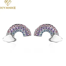 XIYANIKE 925 серебро Новая мода Радужные облака гипоаллергенно серьги гвоздики для женщин элегантные свадебные украшения подарок