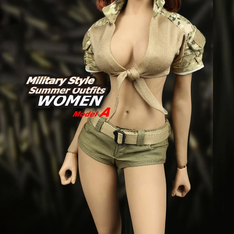 1/6 военный Магический кубик игрушки стиль женский летний наряд M 048A Униформа