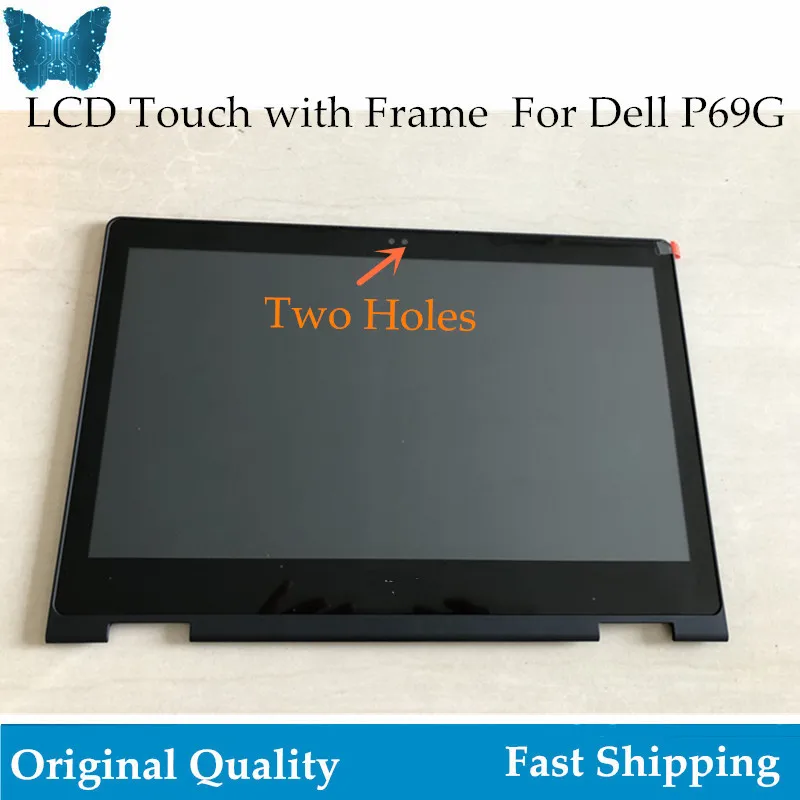 Полный ЖК-дисплей панель сенсорного стекла дигитайзер для Dell P69G экран в сборе+ рамка 13 5368 5378 P69G ips FHD