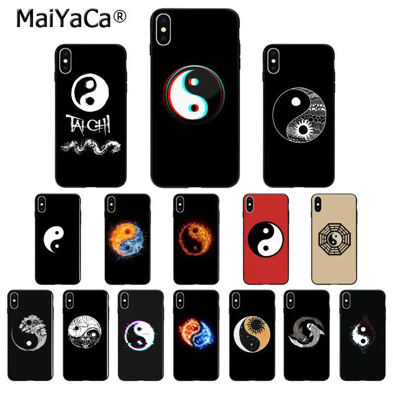 MaiYaCa восемь диаграмм Taiji Yin Yang TPU мягкий чехол для телефона iPhone X XS MAX 6 6S 7 7plus 8 8Plus 5 5S XR