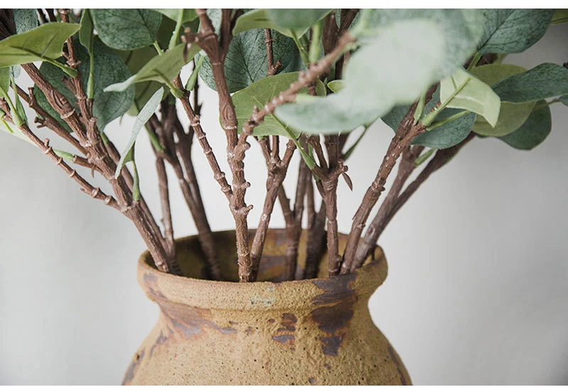 65 см растительные hojas de eucalipto рама dinero Йерба plástico hoja verde женщины в китайском стиле boda decoración fiesta jardín Меса-де