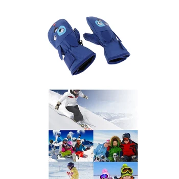 

Perfeclan Kids Ski Gloves Mittens UV/Sun-Protect Skiing Snow Goggles Glasses for Outdoor Cycling Snowboarding Hiking