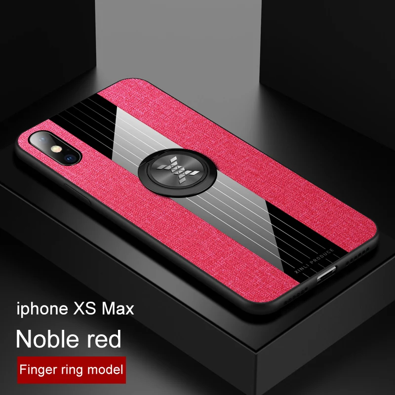 Тонкий мягкий чехол для iPhone 11 Pro, максимальный чехол, защита от пота, магнитный держатель, подставка для iPhone X XR XS MAX 8 7 6 6S PLUS - Цвет: Red With Ring
