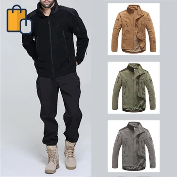 

Outdoor Tactical Soft Shell Jacket Camouflage Camouflage Hunting Suit Military Uniform Men's Windproof Camping Hiking Jacket