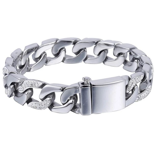 Stainless Steel Link Chain Bracelet Wristband  Jewelry Chain Steel Men  Bracelets - Bracelets - Aliexpress