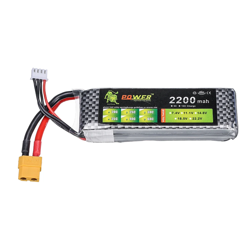 Batería Lipo 3S de 11,1 v, 2200mAh, 30C, para coche, barco, Quadcopter, Control remoto, para juguetes|Baterías - AliExpress