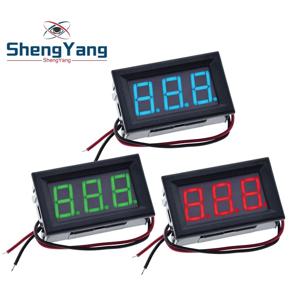 0.56 Inch Mini Red Green Blue LED Display Panel Voltage Meter Voltmeter
