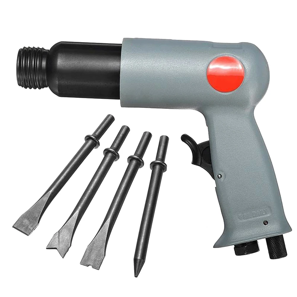 

4 Blades Easy Operate Air Shovel Kit Heavy Duty Pneumatic Digger Adjustable Volume Pistol Grip Multipurpose Rust Removal