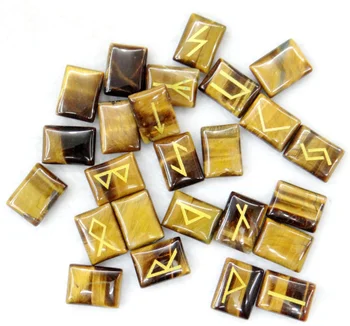 

Natural Stone Quartz crystal Onyx tiger eye Viking Runes Amulet Reiki pendant for diy Jewelry making necklace Accessories25pcs