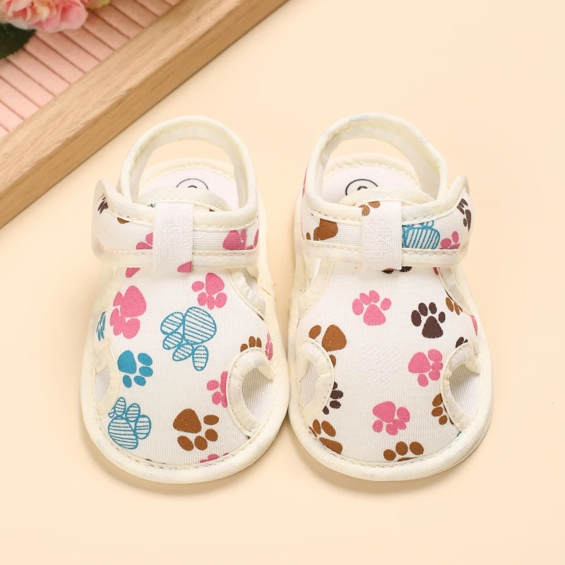 2021 NEW 0-18Months Kids Newborn Baby Boys Fashion Summer Soft Crib Shoes First Walker Anti Slip Sandals Shoes Soft Sole