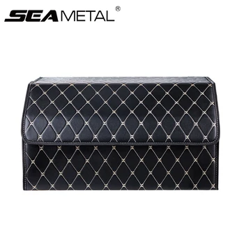 

PU Leather Auto Trunk Box Universal Car Rear Trunk Storage Bag for Travel Stowing Tidying Interior Car Organizer Foldable Bags