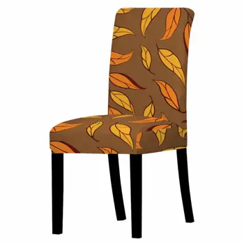 

Maple Leaf Printed Chair Cover Spandex Stretch Chair Cover Elastic Removable Chair Cover Wedding Restaurant Banquet Chair Cover