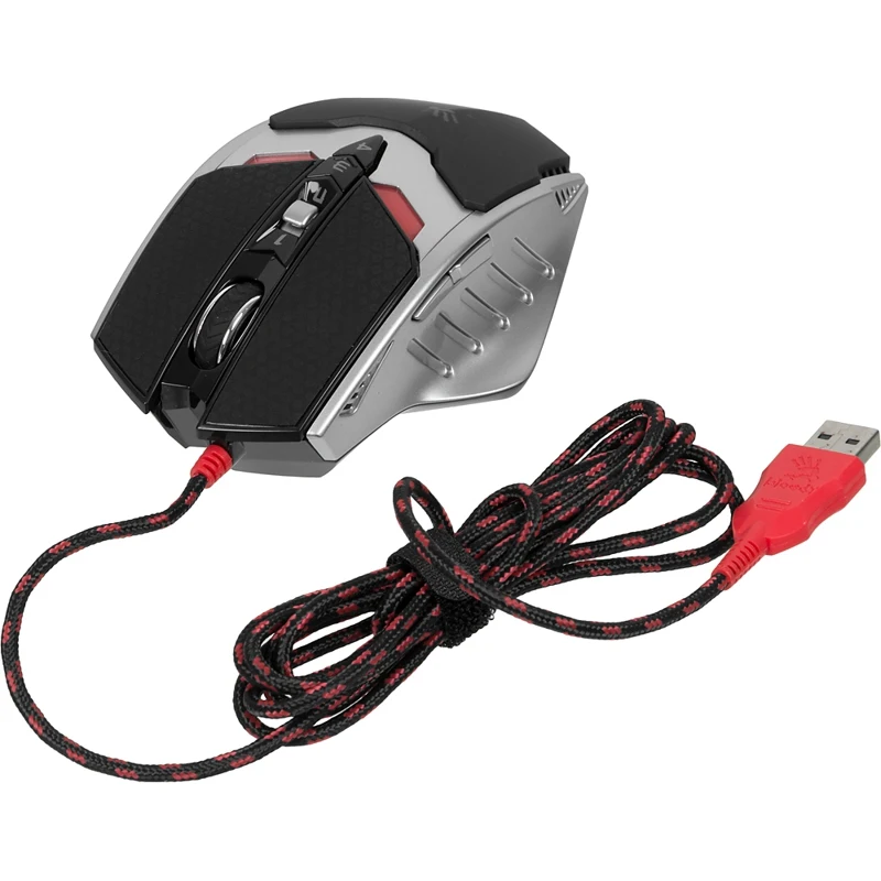 Мышь A4 Bloody TL8 Terminator черный/серебристый лазерная(8200dpi) USB2.0 игровая(9but