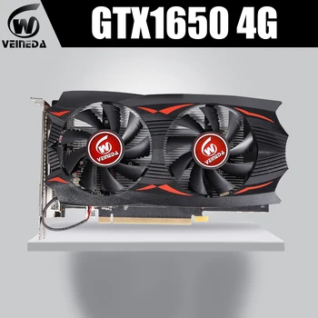 

VEINEDA Graphic card gtx 1650 Transformers 4GB 8004MHz 1485MHz GDDR5 128bit PCI Express X16 HDMI DVI DP gtx1650 video card