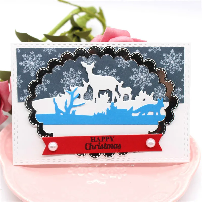 

Christmas Deer Metal Cutting Dies Stencils for DIY Scrapbooking/photo album Decorative Embossing DIY Paper Cards