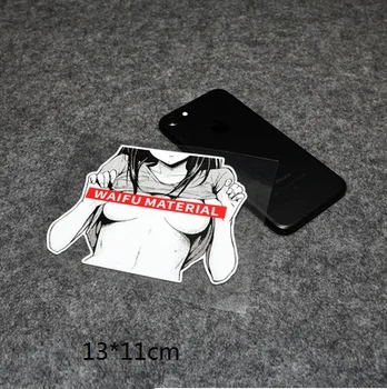 

LEFT SIDE Car Reflective Sticker Japanese Anime Creative Wind Stickers Scratch Waterproof Sunscreen Car Rear Window Stickers