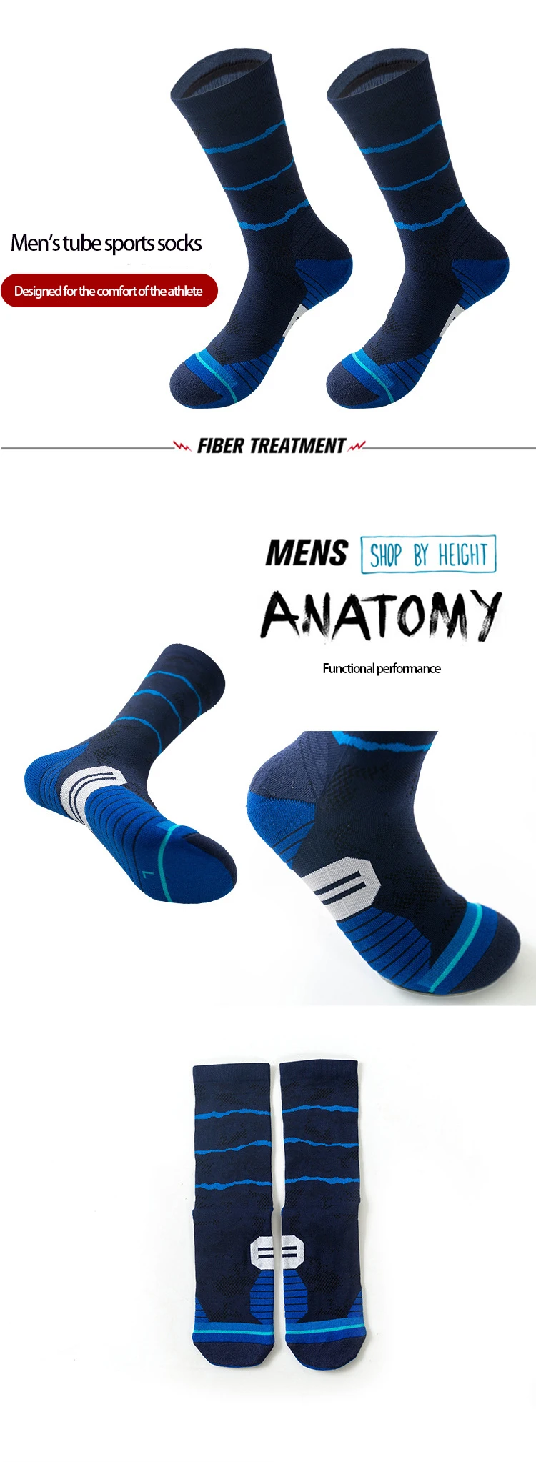 Новые мужские спортивные носки для бега, альпинизма, футбола, баскетбола, велоспорта, Функциональные носки, высокие нейлоновые Дышащие носки