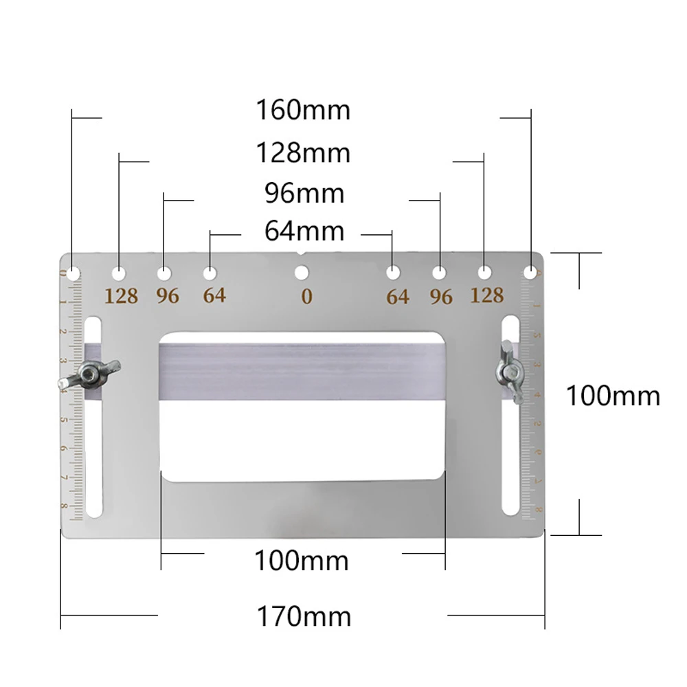 

New Practical Simple Portable Stainless Steel Door Furniture Handle Hole Punch Locator Wood Drilling Anchor Guide Woodworking To