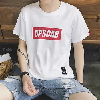 

10023-Summer new short-sleeved t-shirt men Korean version of the trend round neck compassionate