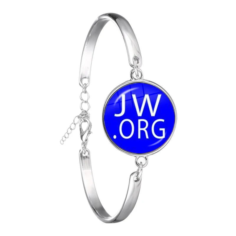 JW.org Chain Bracelet Jehovah's Witnesses Art Picture 18mm Glass Cabochon Bangle Catholicism Jewelry Gift For Friends