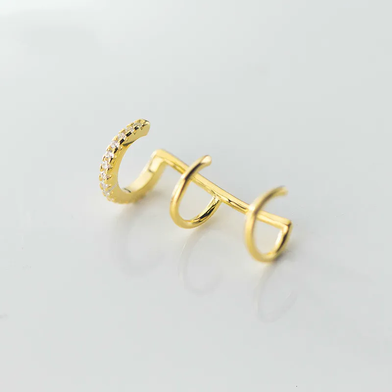 1pcs 925 Sterling Silver Clip on Earrings Ear Cuff For Women Girl Lady Without Piercing Earring Jewelry