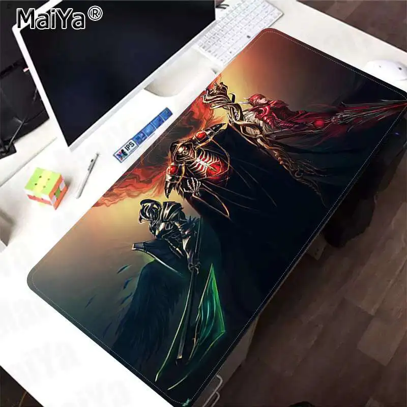 Maiya Designs японский персонаж аниме Overlord персонажи Albedo Nazarick 1 прочный резиновый коврик для мыши резиновый ПК компьютерный игровой коврик для мыши - Цвет: Lock Edge 40X90cm