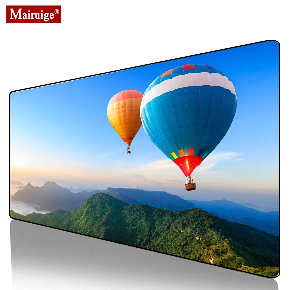 

Hot Air Balloon Mouse Pad Large Landscape Colored Mat genshin impact Turkey MousePad 90x40cm Gaming Accessories Desktop Pad