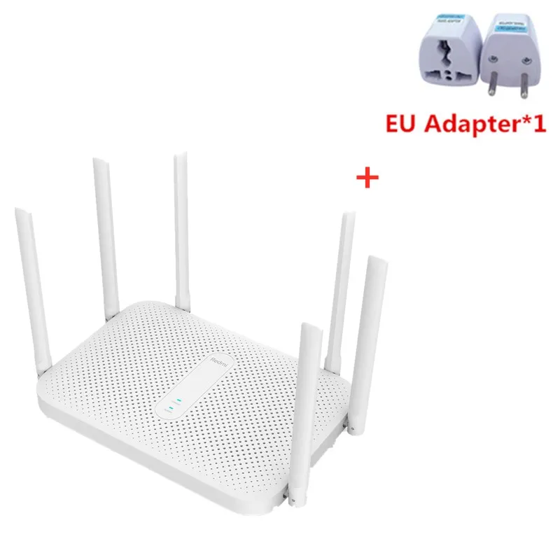 add EU adapter Xiaomi Redmi AC2100 маршрутизатор гигабитный двухдиапазонный беспроводной маршрутизатор Wifi повторитель с 6 антеннами с высоким коэффициентом усиления широкий охват простой набор - Цвет: add EU adapter