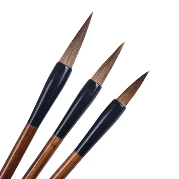 

1pc Wooden Wolf Hair Watercolor Ink Painting Chinese Calligraphy Practice Brush