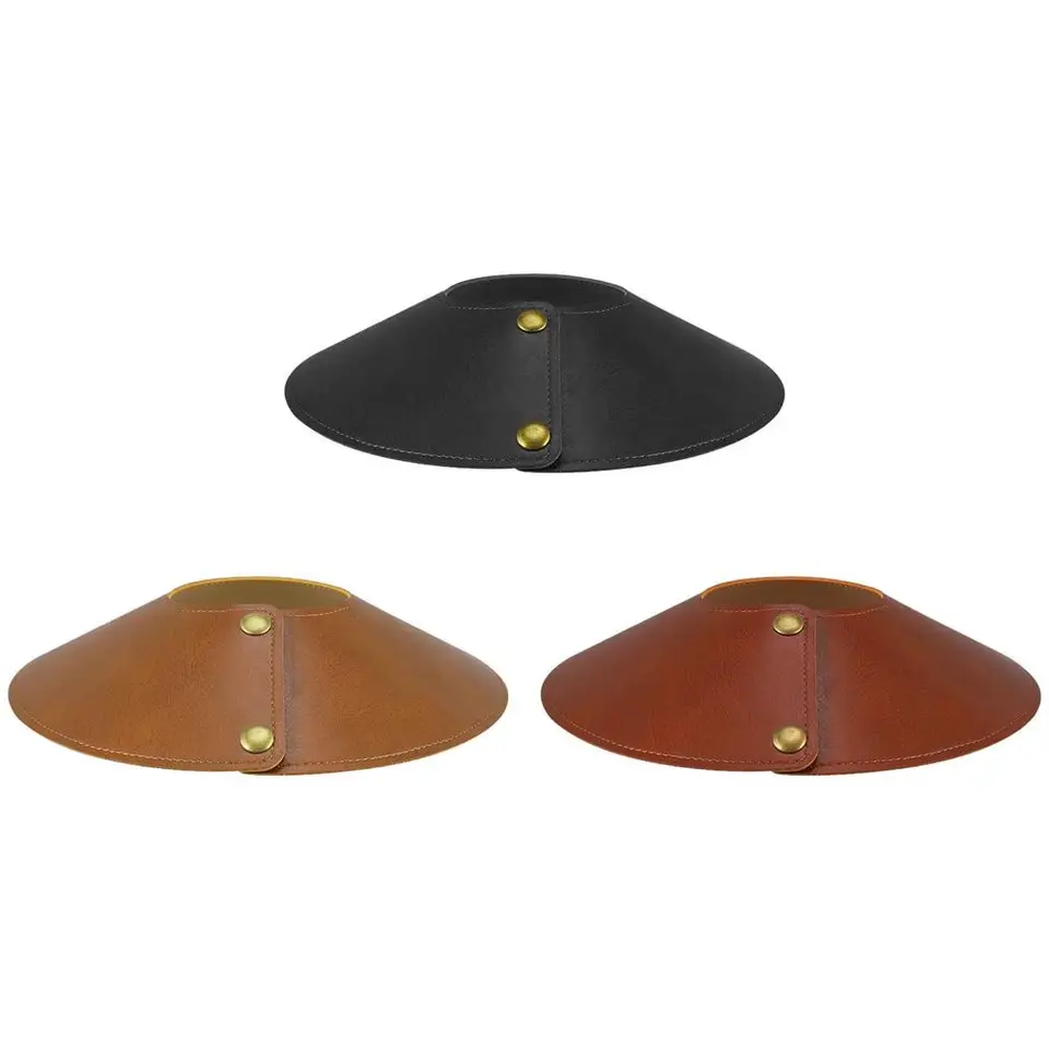 Retro PU Leather Outdoor Tent Lampshade