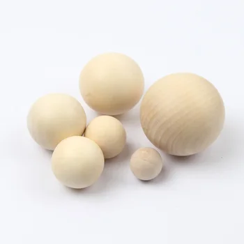

DIY Natural Ball Round Spacer Wood Beads Eco-Friendly Lead-Free Natural Color Wood Jewelry Wooden Beads Jewelry Making No Hole