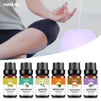 

Mishiu 100% Pure Plant Aromatherapy Diffusers Lavender Sandalwood Tea Tree Essential Oil 10ml Organic Body Massage Relax Difusor