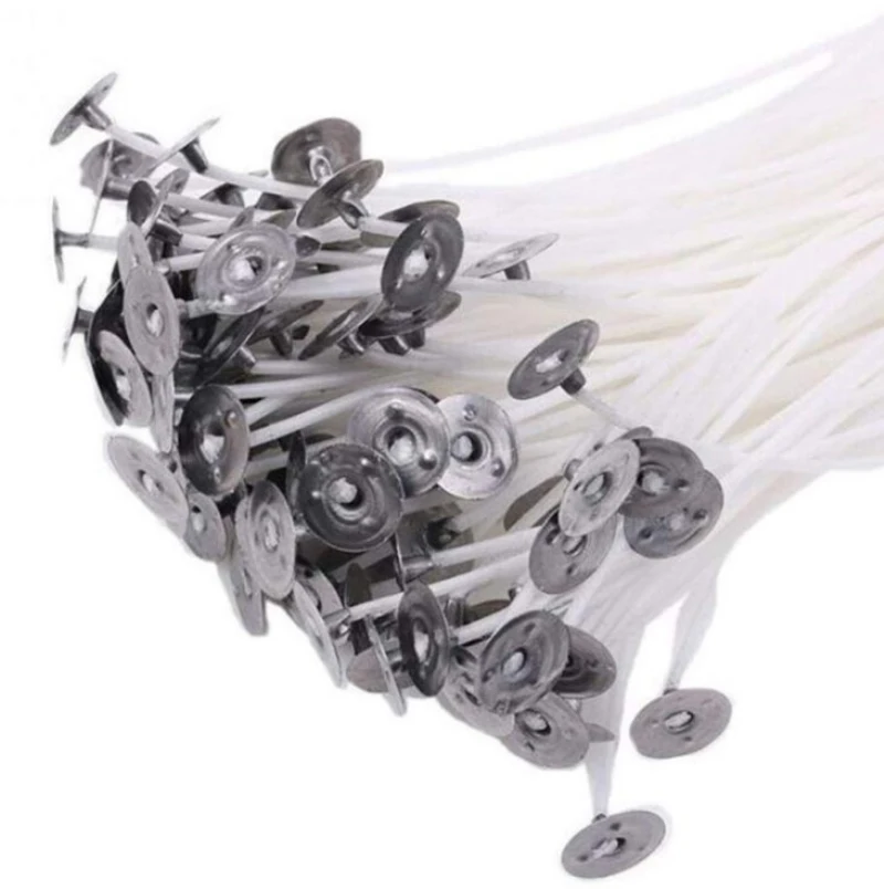 100pcs 2.5-20cm Candle Wicks Smokeless Wax Pure Cotton Braid Core DIY Candle Making Oil Lamp Core Wax Line Party Supplies