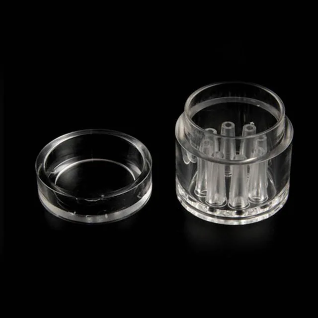 Clear 8 Отверстие ловушка для улитки прозрачный Leech Vivarium Planarian Pest Catch Pen красная пчела, креветка наживка «червяк» миска для кормления малышей очиститель аквариума инструмент - Цвет: Clear