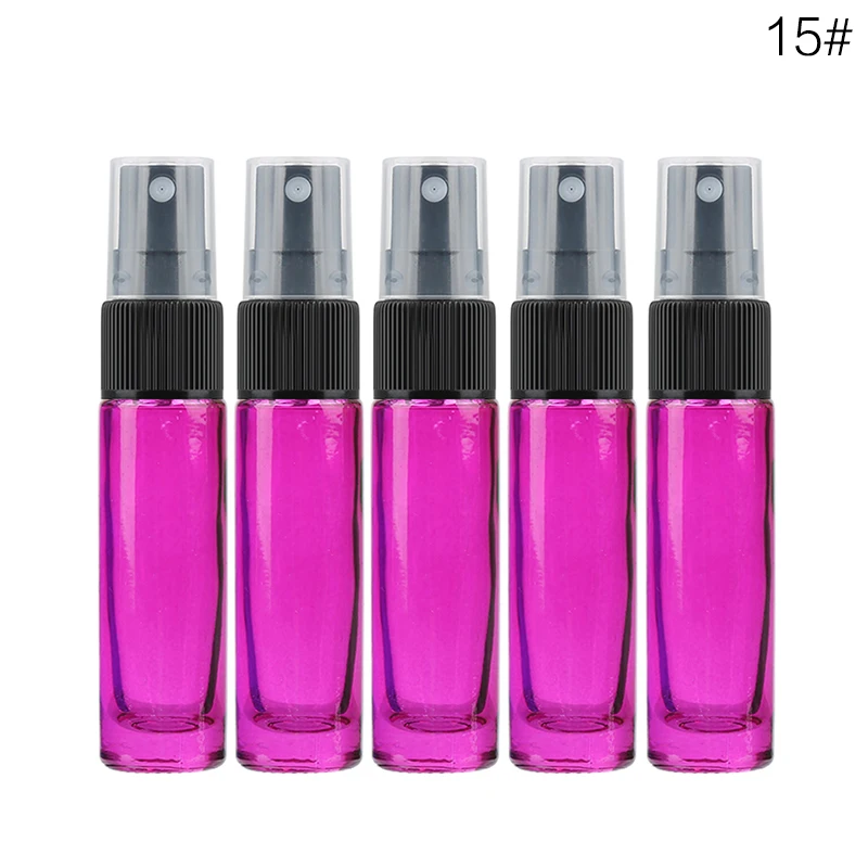 15 10ML 5PCS Градиент цвета 10 мл Портативный Путешествия многоразового Spary флаконы с парфюмированным маслом пустые косметические контейнеры для пульверизаторов бутылка Простота в использовании - Цвет: 15 10ML 5PCS