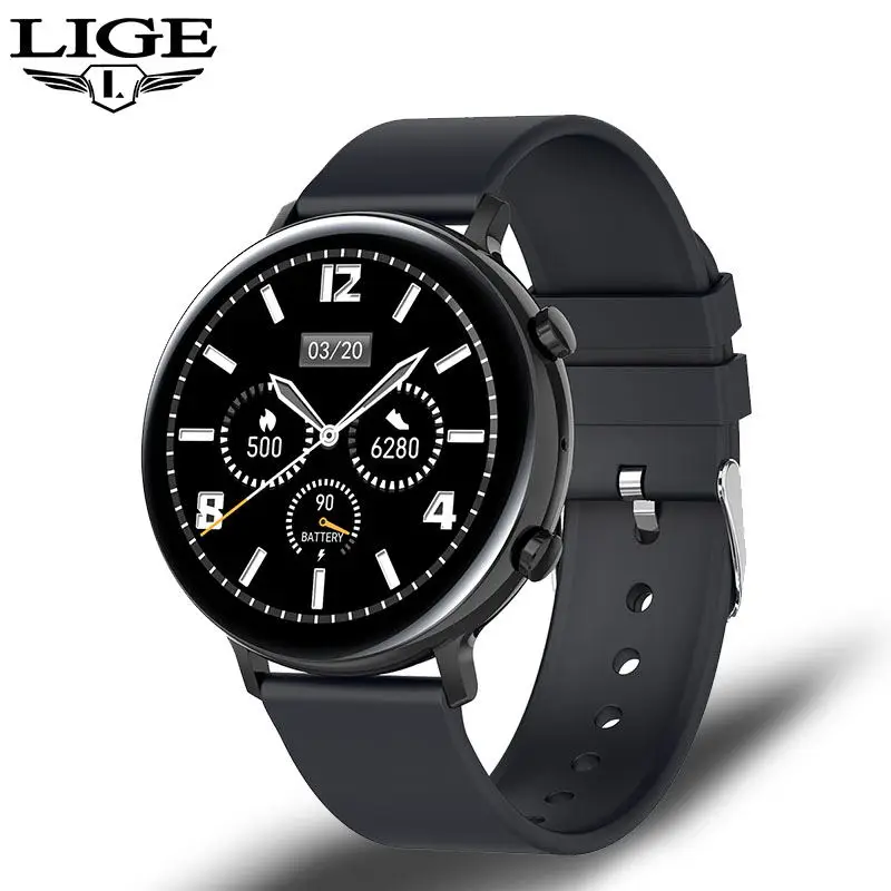 LIGE ECG PPG Смарт-часы для мужчин и женщин IP68 Водонепроницаемые спортивные
