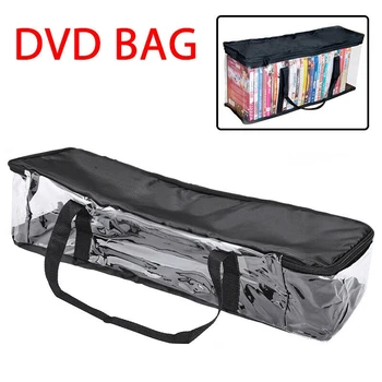 

Fashion-Large Clear Holds DVD CD Storage Holder Easy Zip Closure Carry Bag Organizer