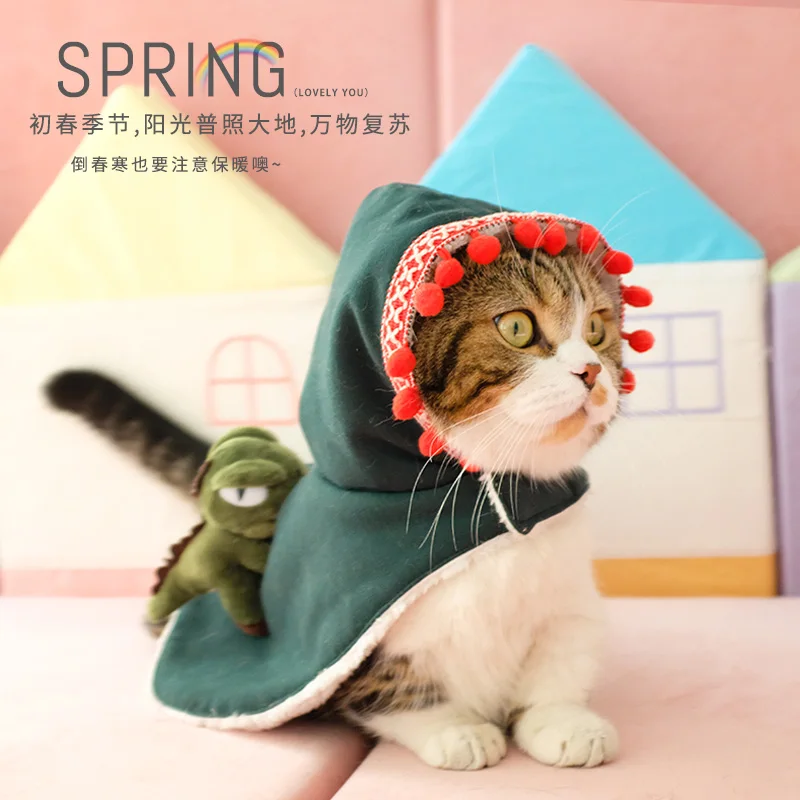 Cat clothes autumn and winter models COS British short blue cats dogs funny cloak cute | Дом и сад