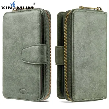 

2 in 1 Leather Case Zipper Wallet Magnetic Cover Card Slot For iPhone 11promax 11 11Pro XSMax XR XS X 6 6Plus 7 7Plus 8