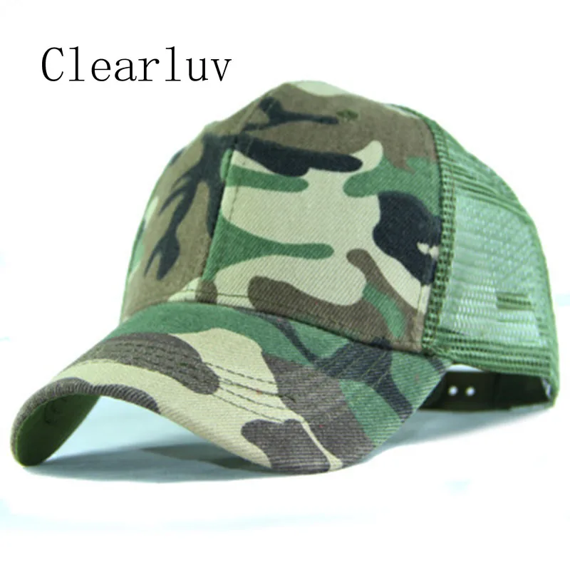 

New Cap Camo Mesh Baseball Cap Men Camouflage Caps Masculino Summer breathable mesh cap Snapback caps Hip Hop Dad hat