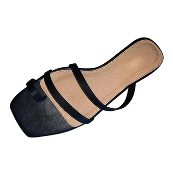 

2020 New Design Women Slippers Outdoor Flip Flops Open Toe Ladies Flat Slippers Casual Beach Walk Shoes Women Beach Shoes #4.30