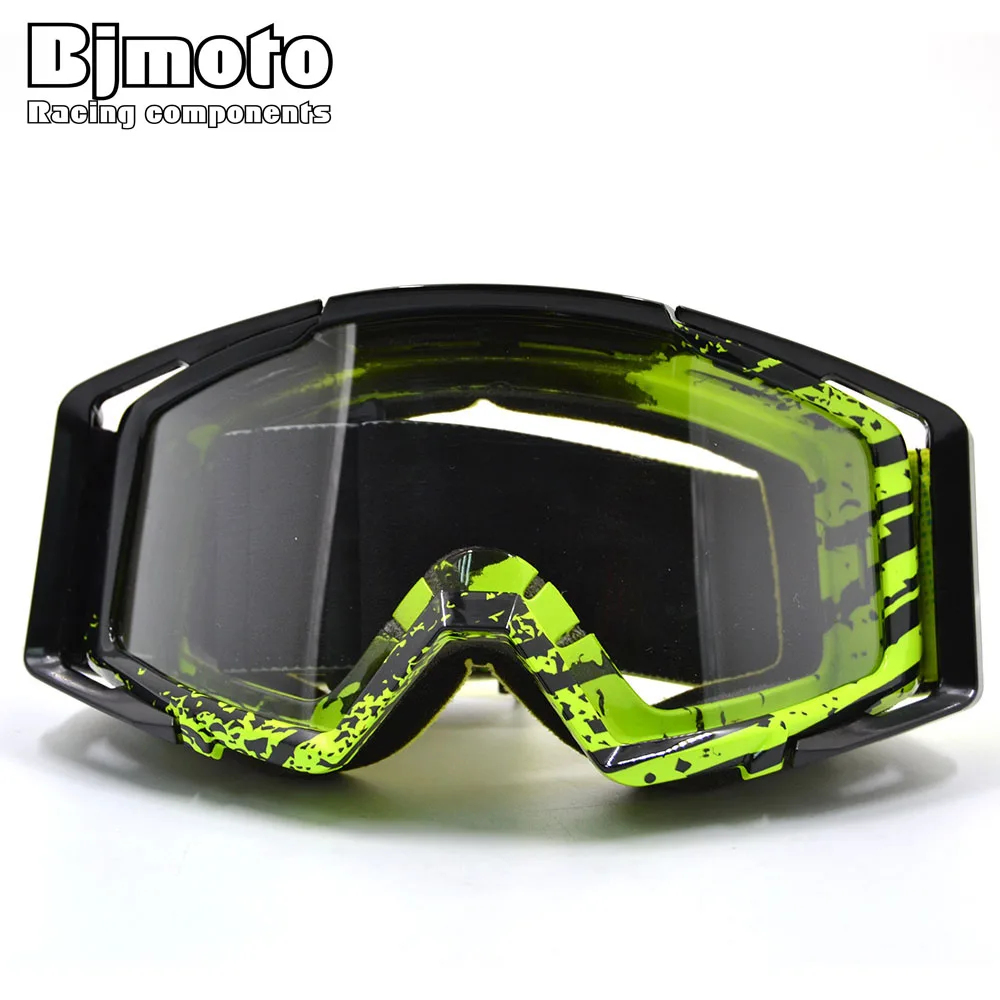 Унисекс очки для мотокросса Gafas Enduro Мото очки грязный велосипед Снегоход Лыжные очки противотуманные мужские женские очки прозрачные очки - Цвет: BK-GR