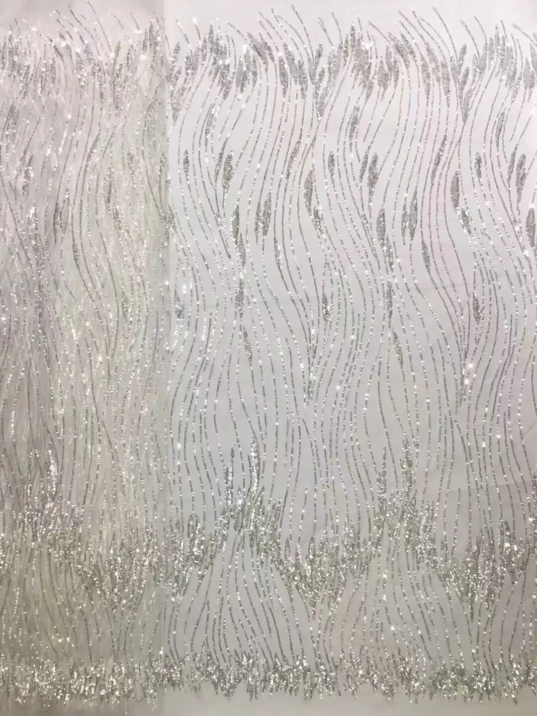 

Nigerian Embroidery Net Lace Wholesale ZH-1068887 Tulle Lace Fabric with sequins Hot Sale African French Net Lace Fabric