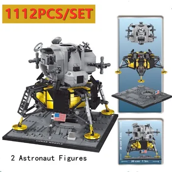 

New USA Space Apollo Series 11 Lunar Moudle Lander Fit LeGINGlys 10266 Technic Children Kids Christmas DIY Gift Creator Toys