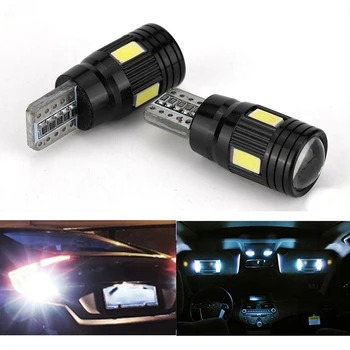 

2pcs Canbus W5W T10 6SMD Car LED 5730 Wedge Replacement Reverse Instrument Panel Width Lamp Bulbs Clearance Wedge Parking Lights
