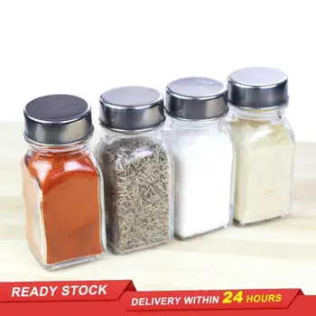 

5-piece kitchen accessories storage glass bottle spices pepper bottle seasoning barbecue bottle herb seasoning tool