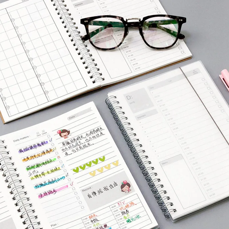 

2020 2021 Notebooks Agendas Planner Diary Weekly Spiral Organizer Note Books Monthly Kraft Paper Schedule Learning Supplies