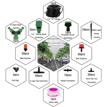 

Irrigation Drip Kit Adjustable Automatic Micro Garden Irrigation System Atomizing Nozzles Drippers Watering Drip Kit Hot Sale
