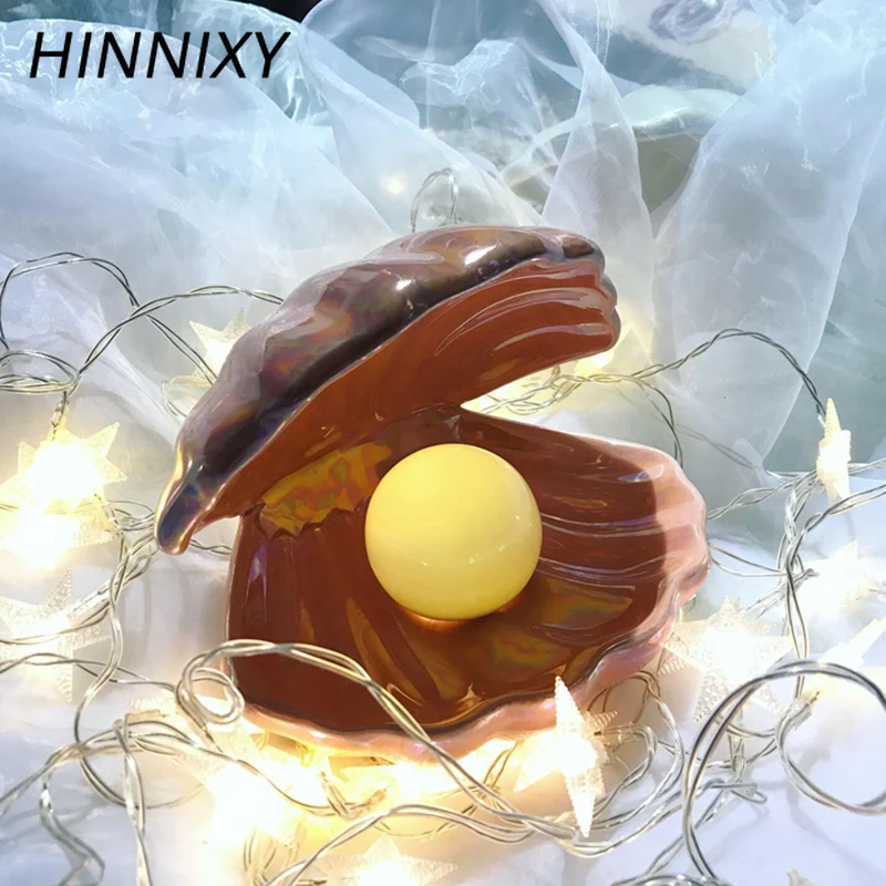 Hinnixy жемчужный Ночной светильник керамическая прикроватная лампа стример